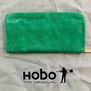 Hobo Vintage Emerald Green Leather Wallet